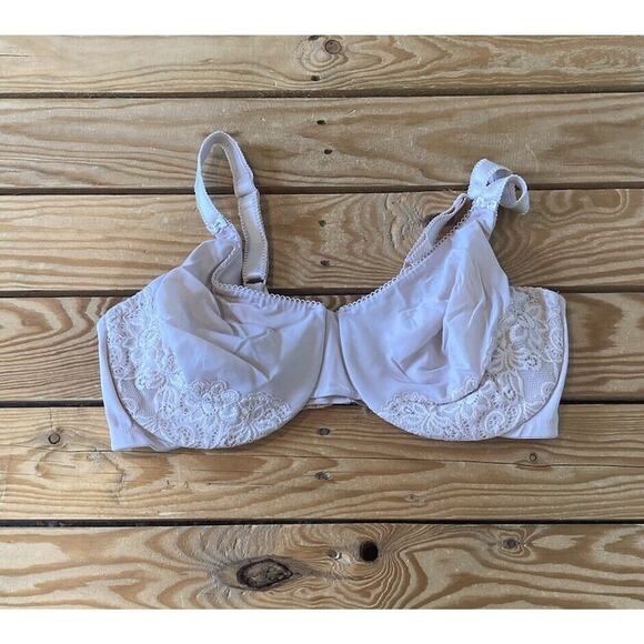 Olga Other - Olga Lace Trim Push Up Bra Size 40DD Women’s Cream